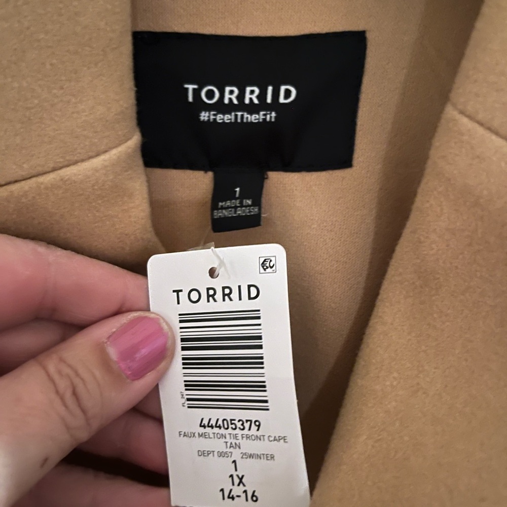 torrid Camel Belted Cape Trench Coat - Picture 2 of 3